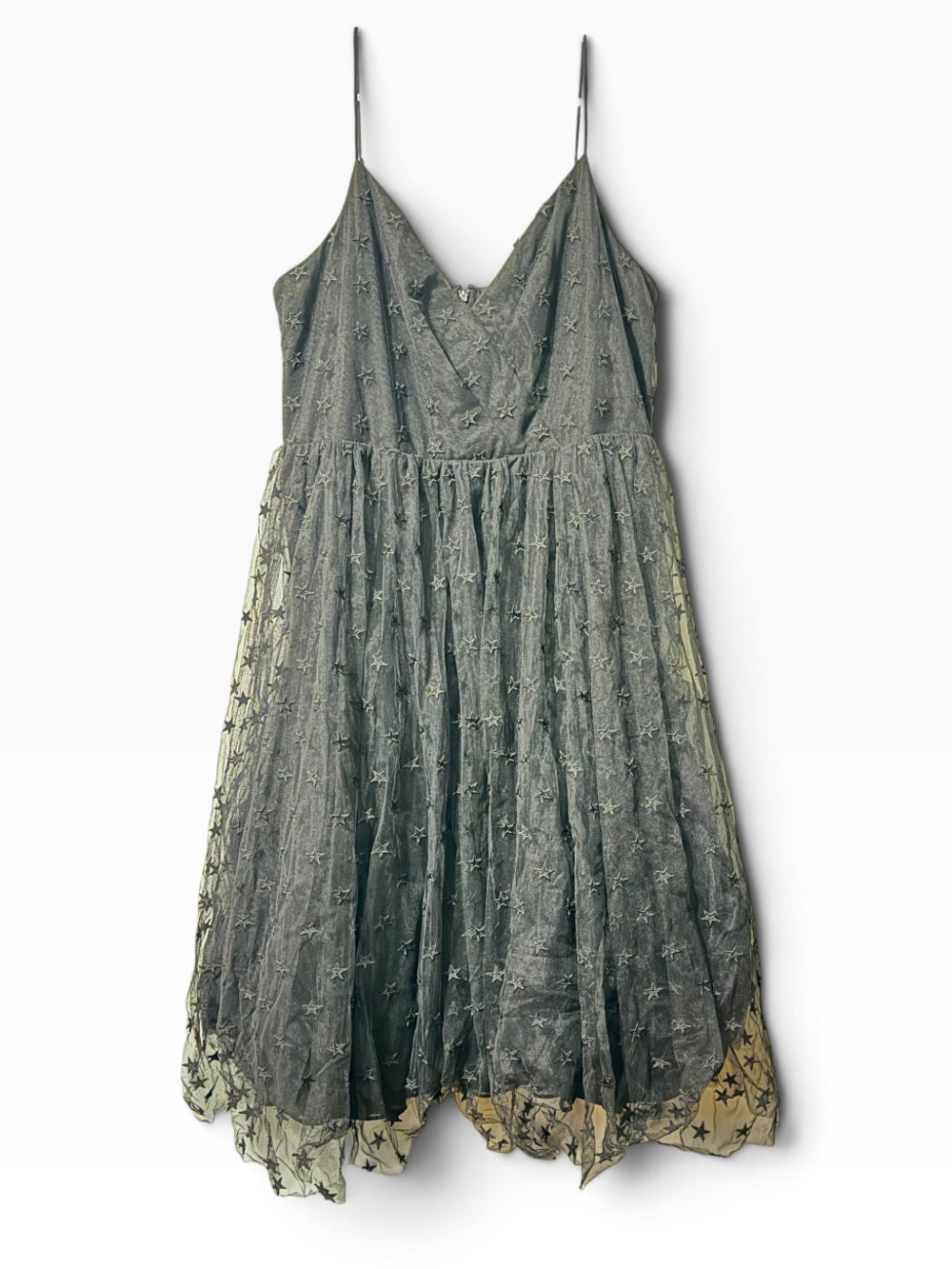 J. Crew Black Starry Tulle Dress Women's Size 14
